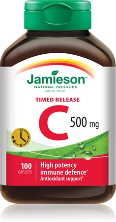 Jamieson C 500 mg Timed release tablety pro podporu imunity, snížení míry únavy a vyčerpání