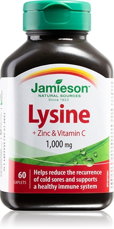 Jamieson Lysine + Zinc & Vitamin C 1000 mg Tabletten zur Stärkung des Immunsystems