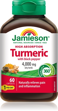 Jamieson Turmeric with Black Pepper 4000 mg Kapseln zur Erhaltung der Vitalität