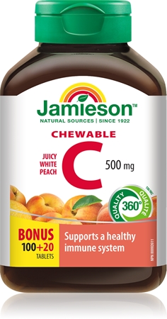 Jamieson C 500 mg tablety na cmúľanie na posilnenie imunity