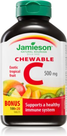 Jamieson Chewable C 500 mg žvýkací tablety pro posílení imunity