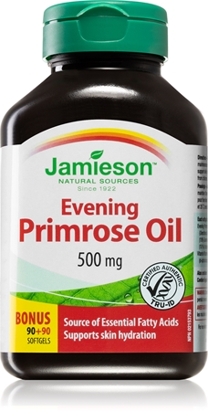 Jamieson Pupalkový olej s vitamínem E 500 mg měkké tobolky pro udržení normální hladiny cholesterolu