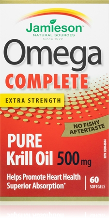 Jamieson Omega Complete Pure Krill 500 mg měkké tobolky pro normální činnost srdce a mozku