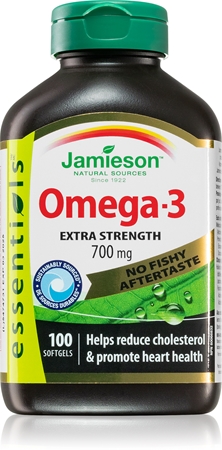 Jamieson Omega-3 Extra Strenght měkké tobolky k podpoře funkce mozku a ke zlepšení paměti