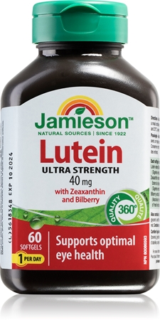 Jamieson Lutein Ultra strength 40 mg měkké tobolky pro podporu zdraví zraku