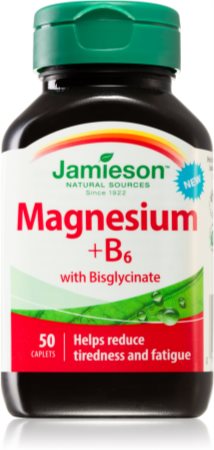 Jamieson Magnesium + B6 with Bisglycinate tablety pro podporu snížení míry únavy a vyčerpání