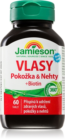 Jamieson VLASY Pokožka & Nehty + Biotin tablety vlasy, nehty a pokožka