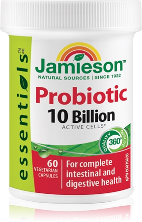 Jamieson Probiotic 10 Billion capsules pour la protection de la microflore intestinale