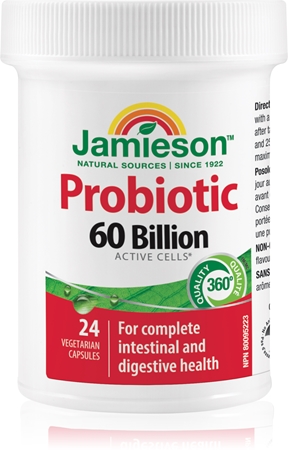 Jamieson Probiotic Ultra Strength 60 Billion capsules pour favoriser la digestion