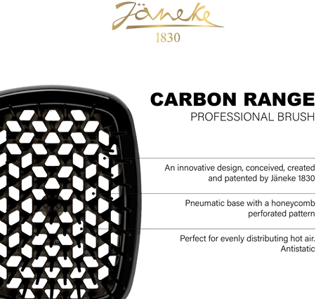 Janeke Carbon Fibre Pneumatic Brush Hårborste