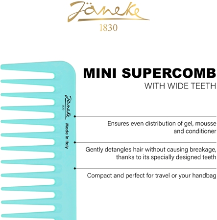 Janeke Mini Supercomb With Wide Teeth pente para todos os tipos de cabelos