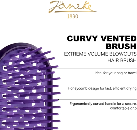 Janeke Curvy Vented Brush Flat borste För snabbare blåst