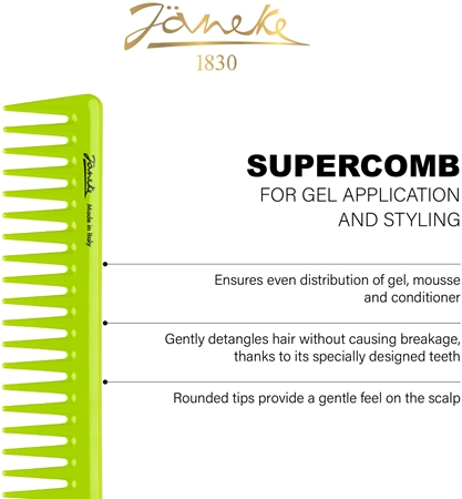 Janeke Supercomb For Gel Application and Styling Kamm zum Auftragen von Gel-Produkten