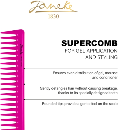 Janeke Supercomb For Gel Application and Styling Kamm zum Auftragen von Gel-Produkten