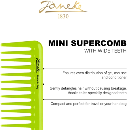 Janeke Mini Supercomb With Wide Teeth pente para todos os tipos de cabelos