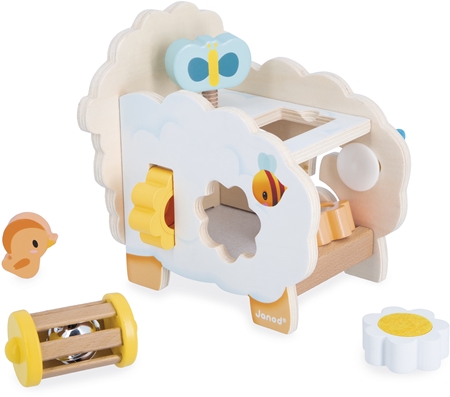 Janod Multi-Activity Sheep Activity Spielzeug aus Holz