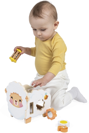 Janod Multi-Activity Sheep Activity Spielzeug aus Holz