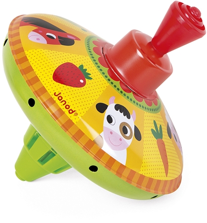 Janod Farm Spinning Top zabawka muzyczna