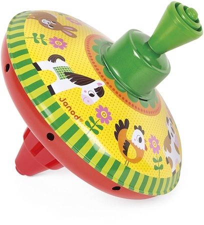 Janod Farm Spinning Top zabawka muzyczna