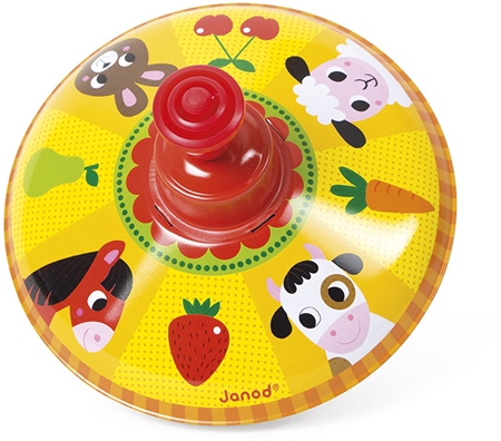 Janod Farm Spinning Top zabawka muzyczna