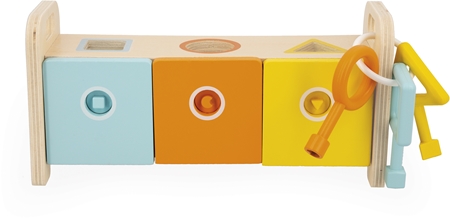 Janod Shape Sorter Box with Keys Activity Steckspielzeug