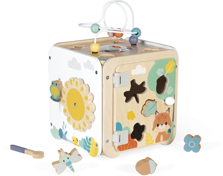 Janod Pure Activity Cube activity toy