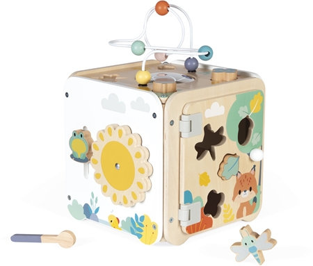 Janod Pure Activity Cube activity toy