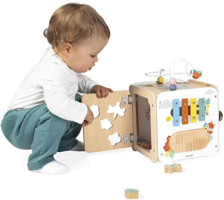 Janod Pure Activity Cube activity toy