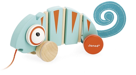 Janod Tropik Pull-Along Chameleon ťahacia hračka