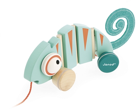 Janod Tropik Pull-Along Chameleon ťahacia hračka