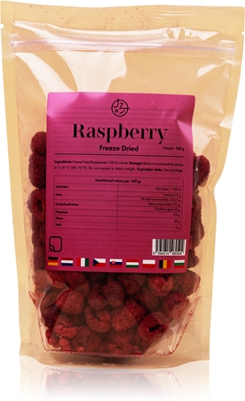 Jíme zdravě Freeze-dried raspberries fagyasztva szárított gyümölcsök