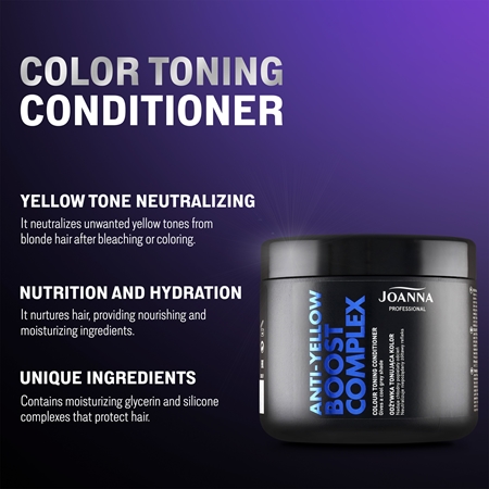 Joanna Professional Color Boost Complex odżywka rewitalizująca do blond i siwych włosów