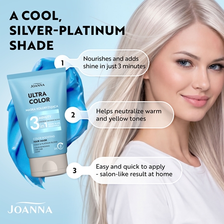 Joanna Ultra Color Cold Platinum Blond Shades 3 Minutes Toning Conditioner