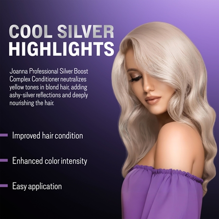 Joanna Silver Boost Complex violetter Conditioner neutralisiert gelbe Verfärbungen
