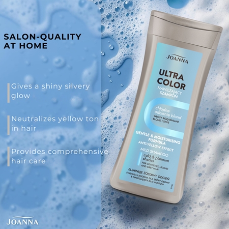 Joanna Ultra Color Violet Shampoo neutralising yellow tones