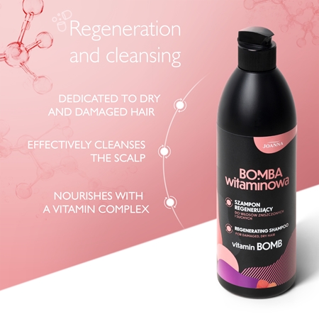 Joanna Vitamin Bomb Regenerating Shampoo Regenierendes Shampoo für trockenes und beschädigtes Haar