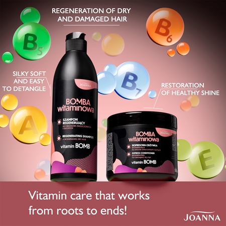 Joanna Vitamin Bomb Regenerating Shampoo Regenierendes Shampoo für trockenes und beschädigtes Haar