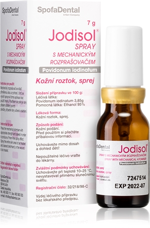 Jodisol Jodisol SPRAY 38,5mg/g dermální sprej na drobná poranění