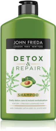 John Frieda Detox & Repair σαμπουάν καθαρισμού και αποτοξίνωσης για κατεστραμμένα μαλλιά