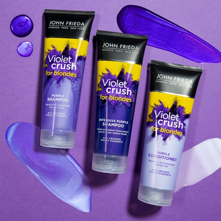 John Frieda Sheer Blonde Violet Crush Βιολέ σαμπουάν για ξανθά μαλλιά
