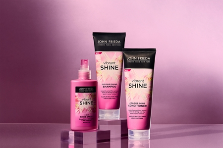 John Frieda Vibrant Shine multifunkční sprej pro lesk a hebkost vlasů