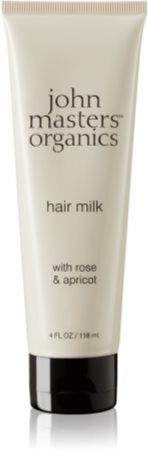 John Masters Organics Rose & Apricot Hair Milk leche sin aclarado para las puntas secas