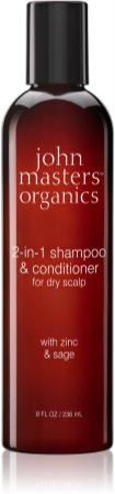 John Masters Organics Scalp 2 in 1 Shampoo with Zinc & Sage szampon z odżywką 2w1