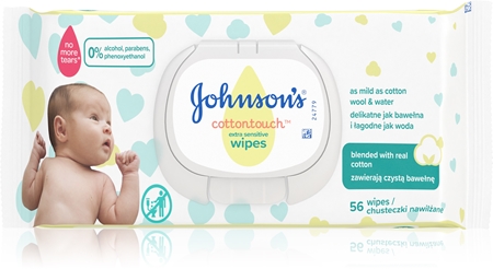 Johnson's® Cottontouch extrem feine, angefeuchtete Feuchttücher für Kinder ab der Geburt