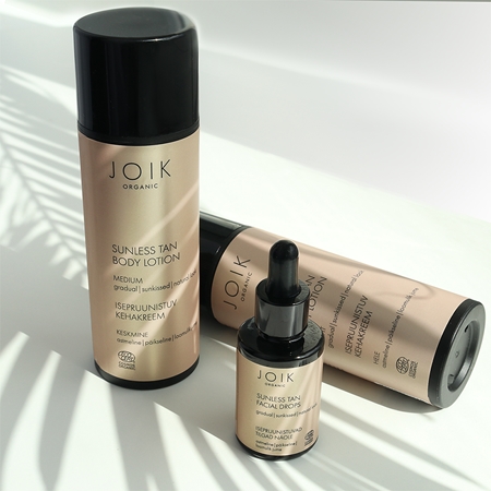 JOIK Organic Sunless Tan Isepruunistavad tilgad näole
