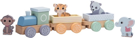 Jouéco The Wildies Family Trainset with Animals Set för barn