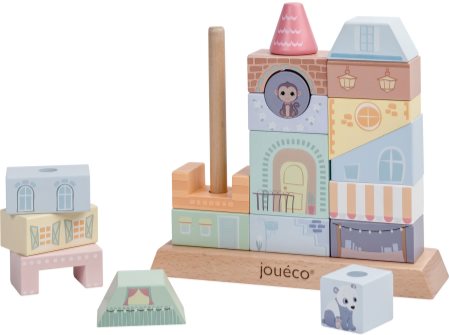 Jouéco The Wildies Family Stacking Houses juguete multiactividades de madera