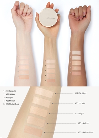 JUNG SAEM MOOL Skin Nuder Cover Layer Cushion hydratační make-up v houbičce SPF50+ + náhradní náplň