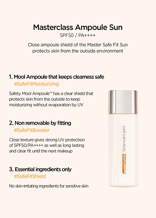 JUNG SAEM MOOL Masterclass Ampoule Sun SPF 50+ ενυδατικός ορός για λαμπρή επιδερμίδα