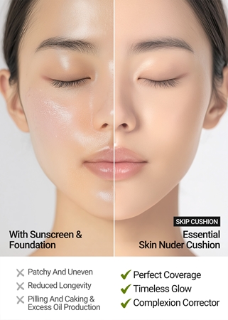 JUNG SAEM MOOL Essential Skin Nuder Cushion rozjasňující make-up pro přirozený vzhled SPF 50+